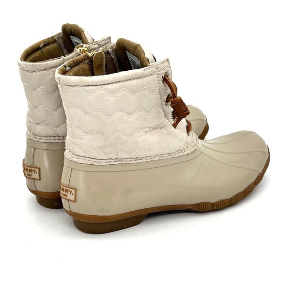 Sperry Top Sider Womens Quilted Duck Boots Zipper & Lace-Up Rubber Sole Size 6 - Picture 13 of 16